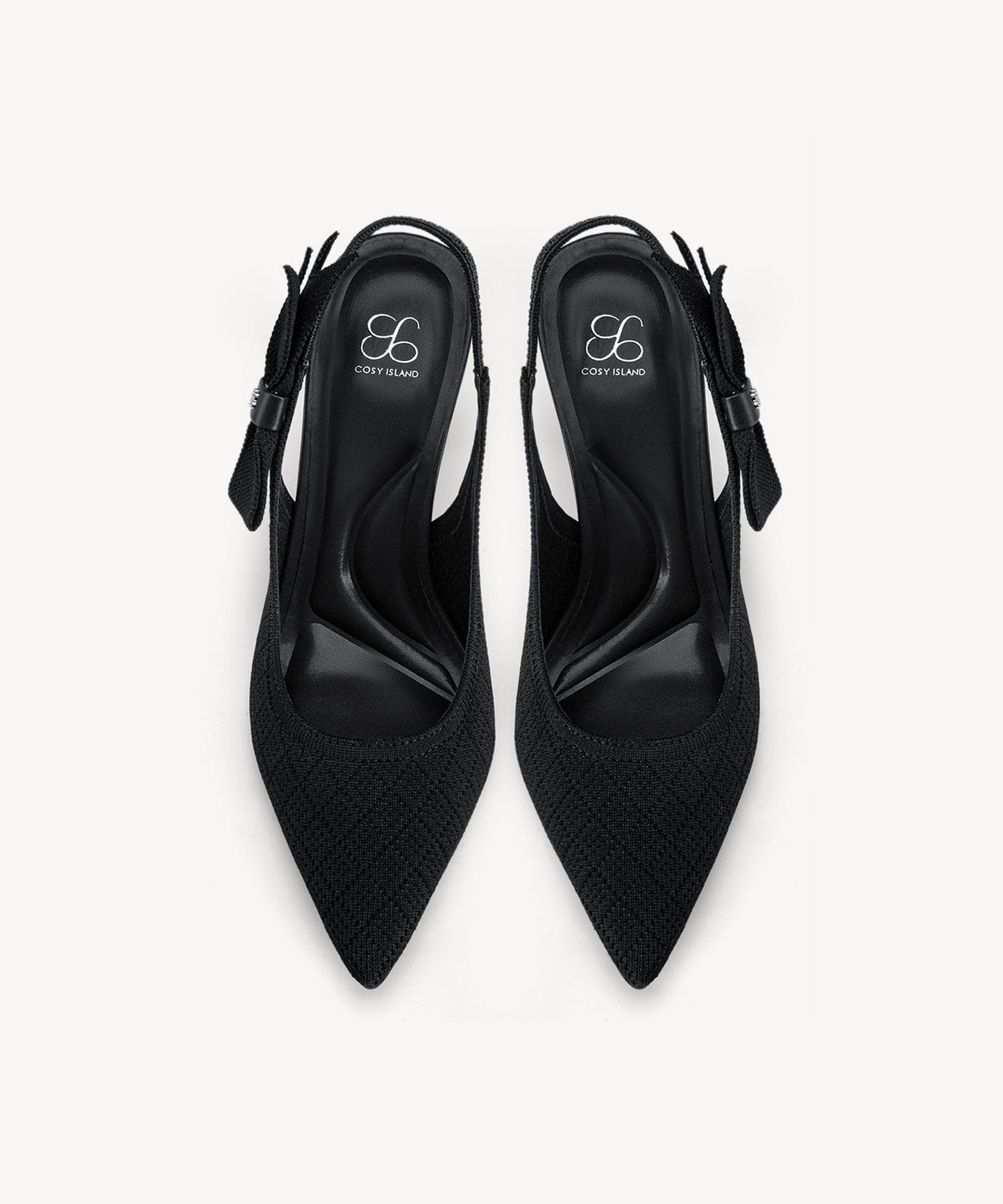 Zapatos de tacón con punta puntiaguda y lazo EverLush