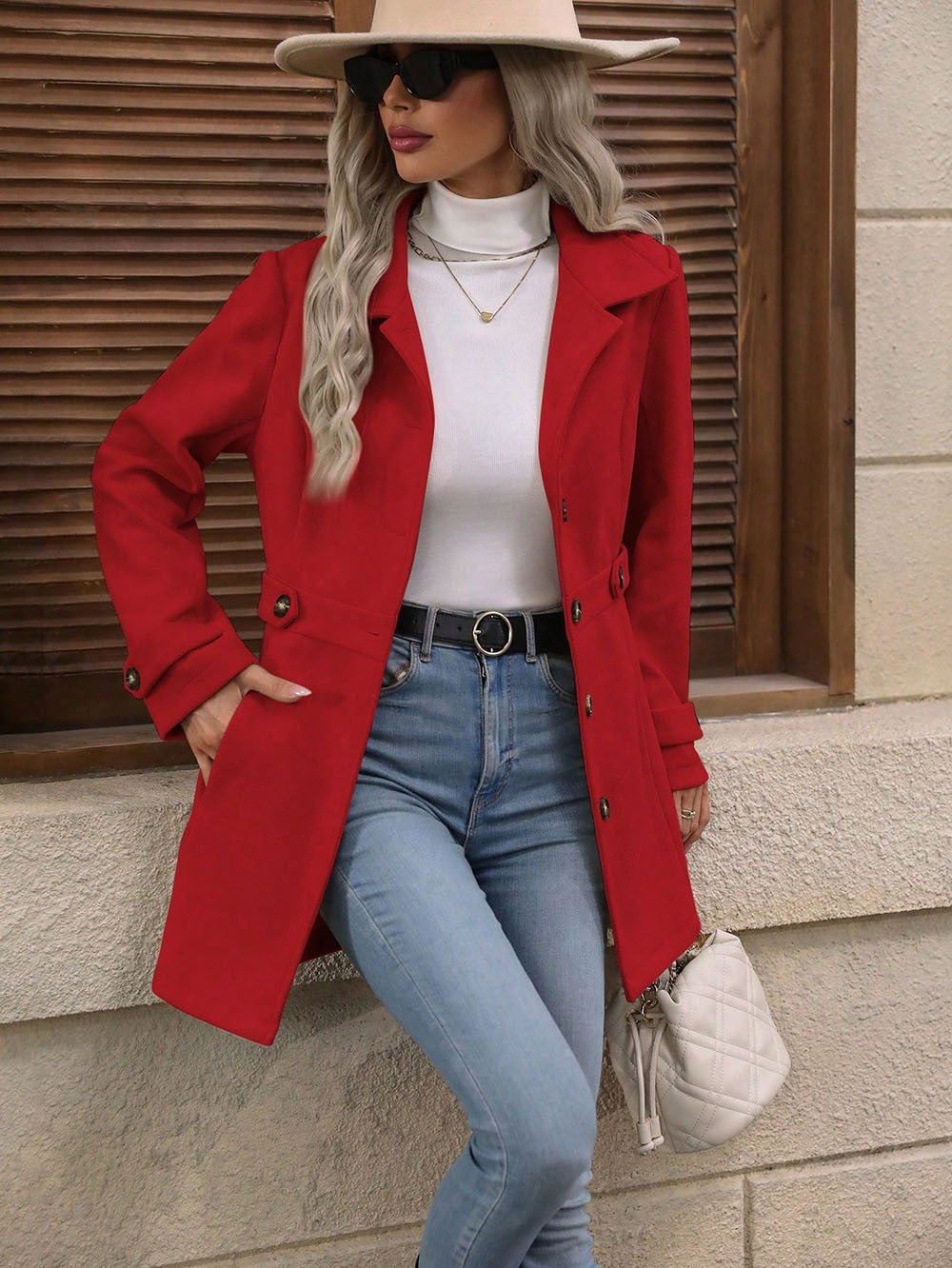 Kaelis | Abrigo midi elegante urbano