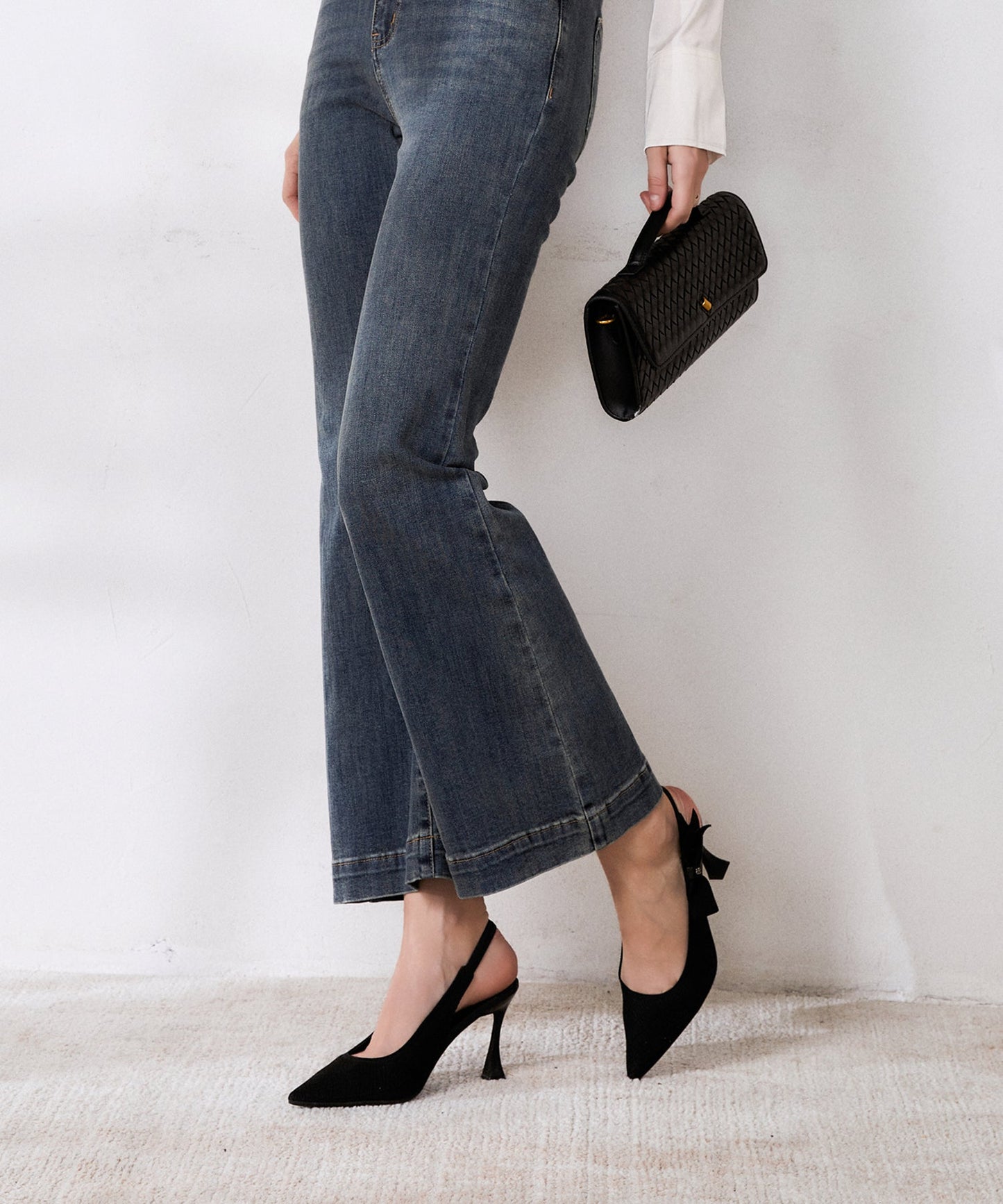 Zapatos de tacón con punta puntiaguda y lazo EverLush
