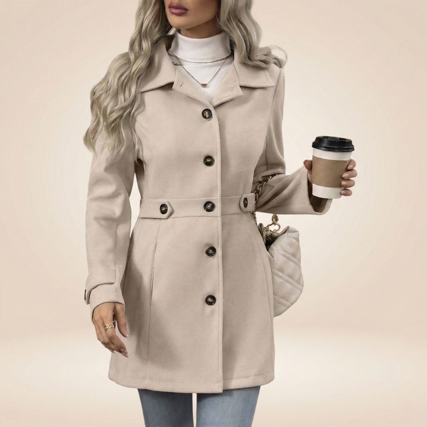 Kaelis | Abrigo midi elegante urbano