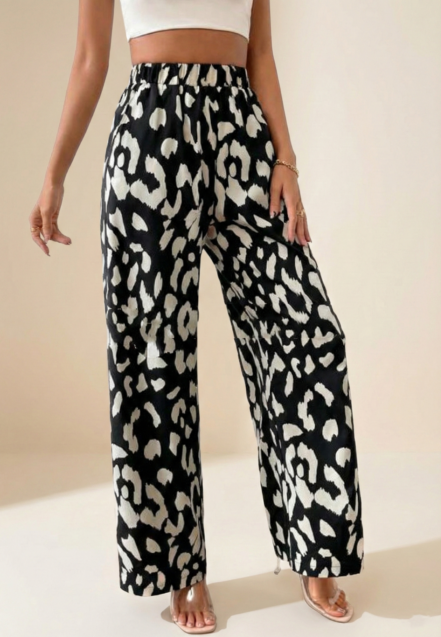 Noelia | Pantalón básico de tiro medio elegante