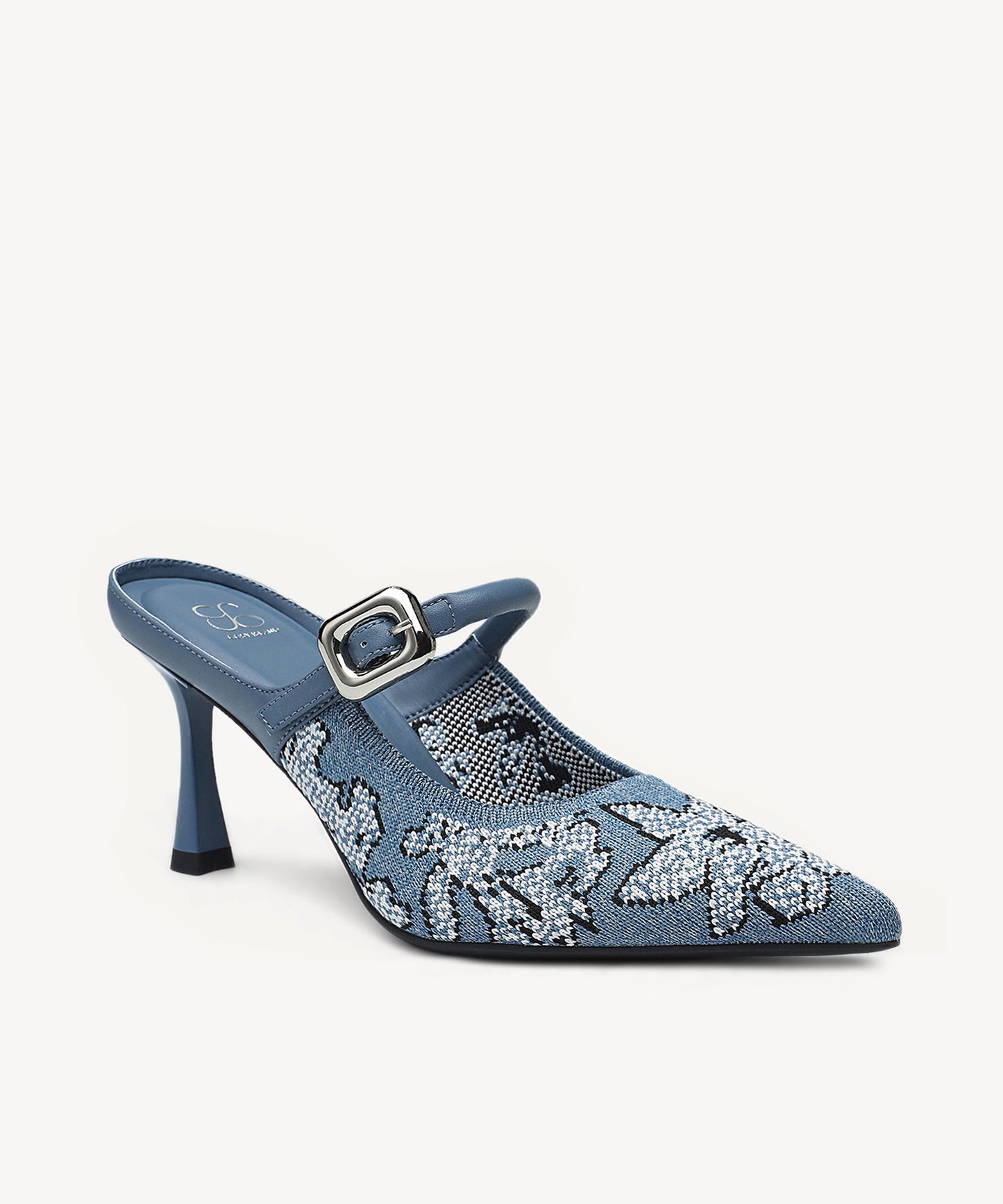 Zapato Mule Elegante de Tacón y Punta Fina