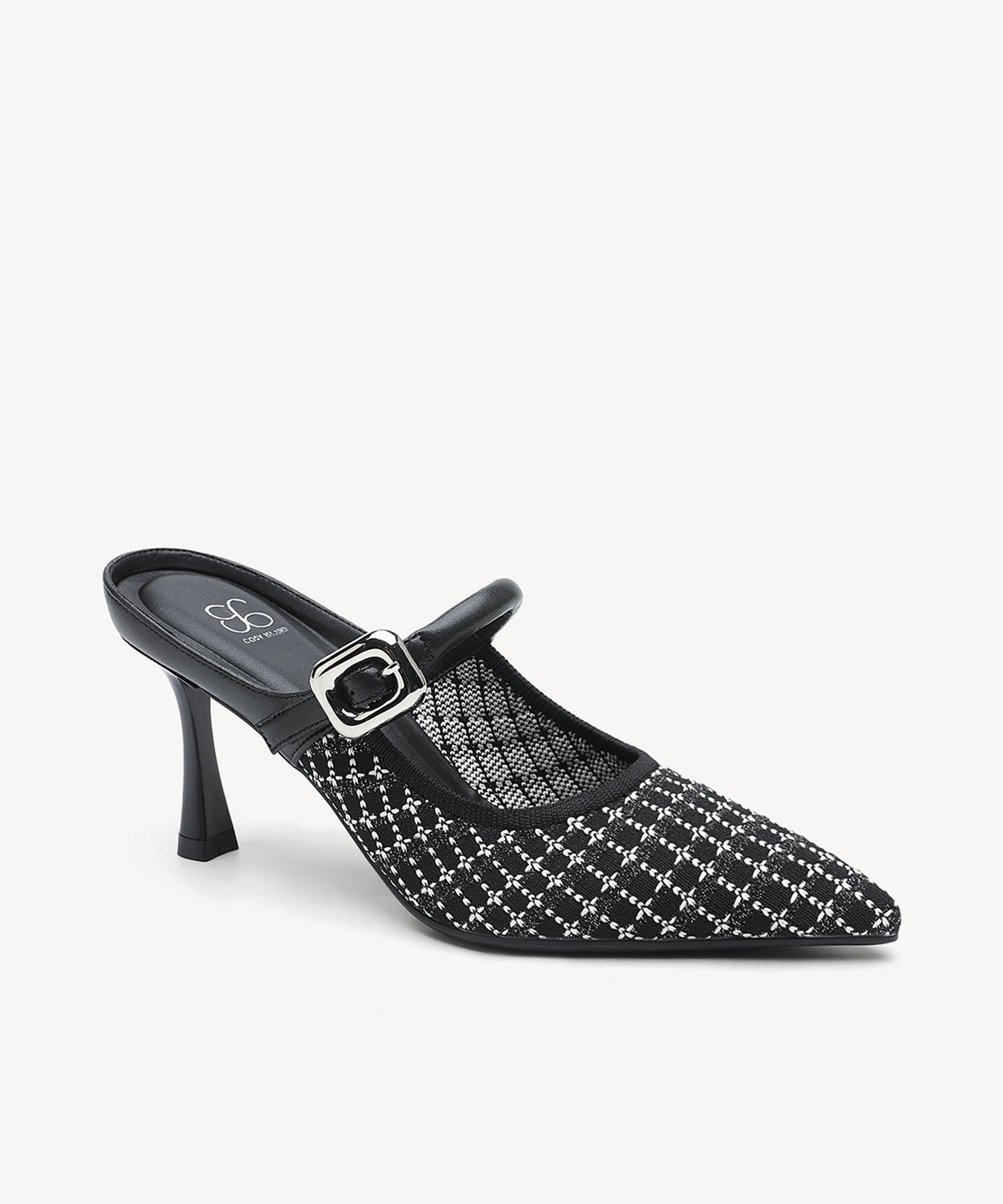 Zapato Mule Elegante de Tacón y Punta Fina
