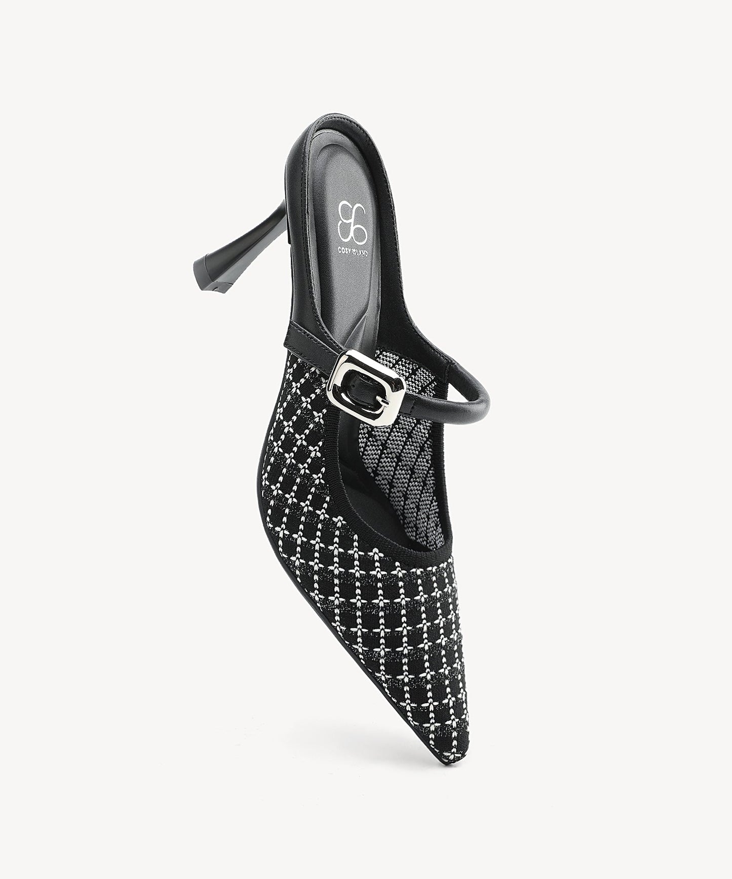 Zapato Mule Elegante de Tacón y Punta Fina