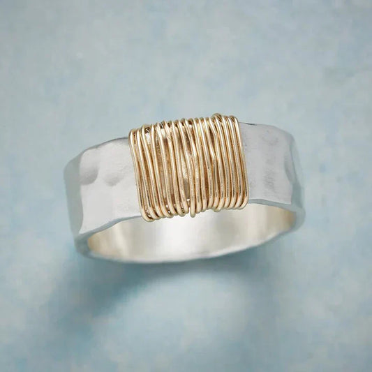 Ines | Anillo vintage en Dorado y Plata