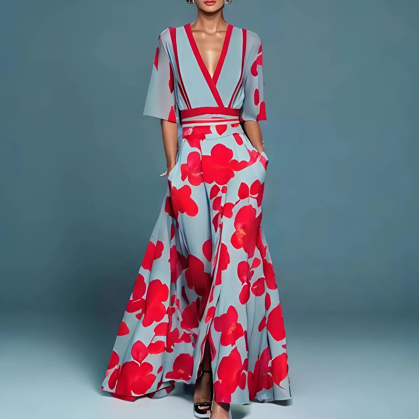 Daniela | Vestido maxi elegante con escote